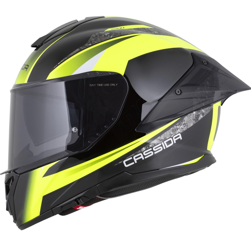 Cassida Integral GTS 2.1 Mega motoristična čelada z integriranim obrazom črno-fluo rumeno-bela