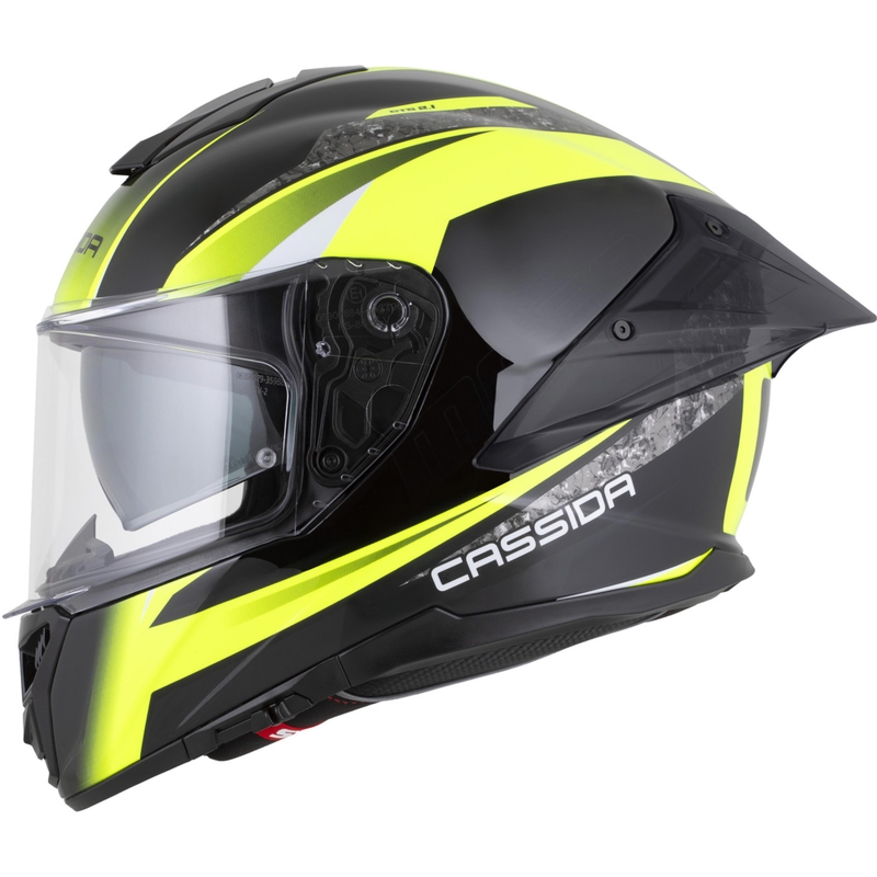 Cassida Integral GTS 2.1 Mega motoristična čelada z integriranim obrazom črno-fluo rumeno-bela