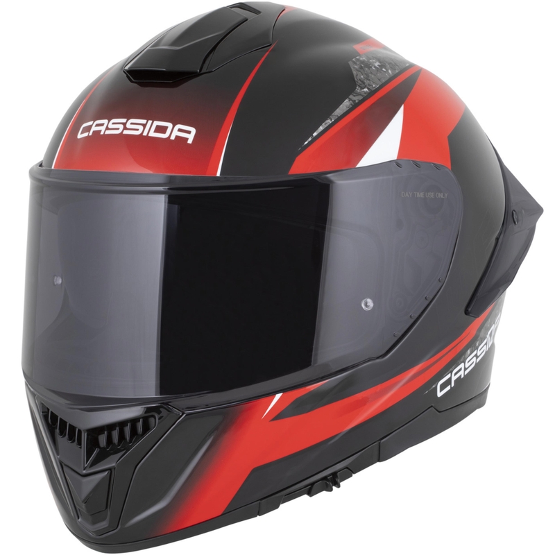 Cassida Integral GTS 2.1 Mega motoristična čelada z integriranim obrazom, črno-rdeče-bela