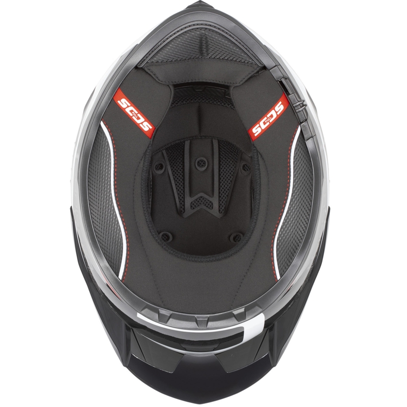 Cassida Integral GTS 2.1 Mega motoristična čelada z integriranim obrazom, črno-rdeče-bela