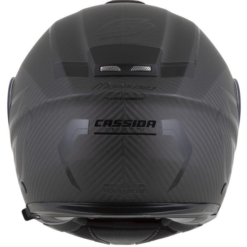 Preklopna motoristična čelada Cassida Modulo 2.1 Plus Carbon BlackOut mat črna