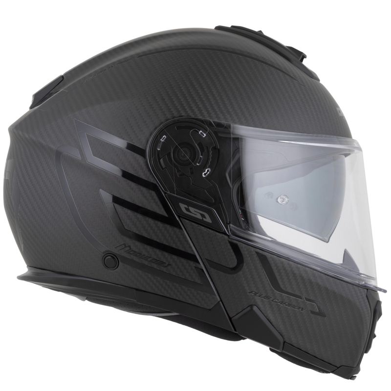 Preklopna motoristična čelada Cassida Modulo 2.1 Plus Carbon BlackOut mat črna