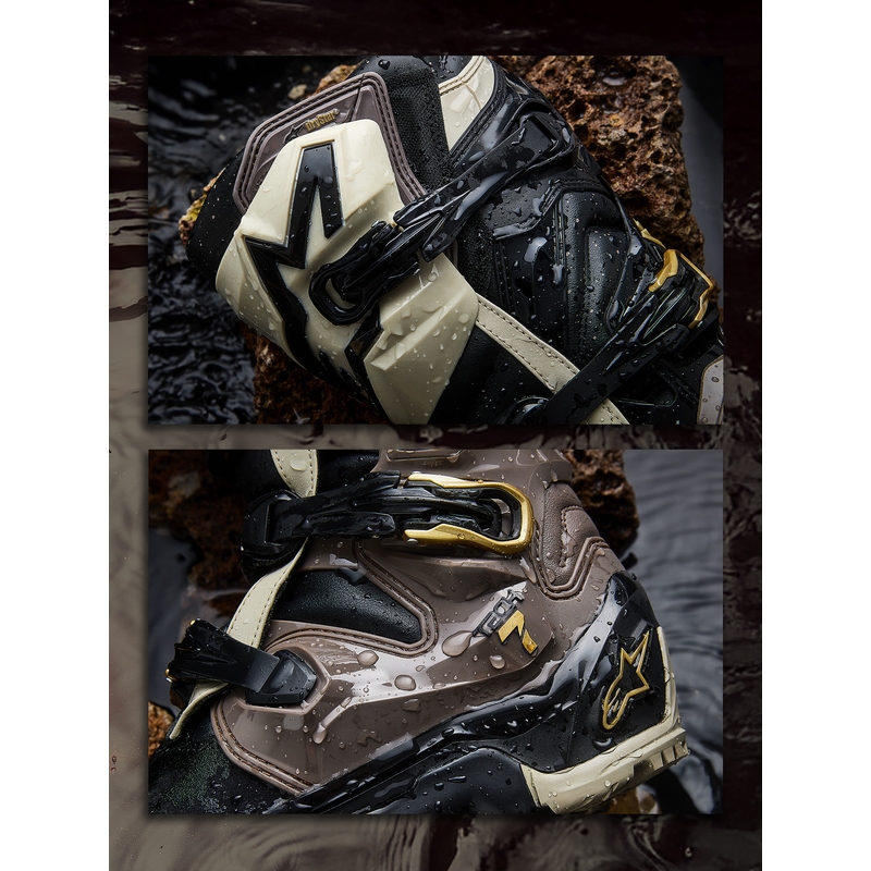 Moto škornji Alpinestars TECH 7 Enduro Drystar črno-temno sivo-zlati