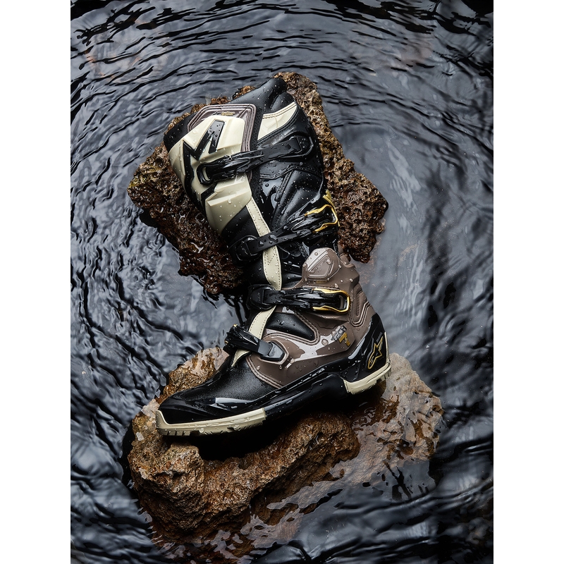 Moto škornji Alpinestars TECH 7 Enduro Drystar črno-temno sivo-zlati