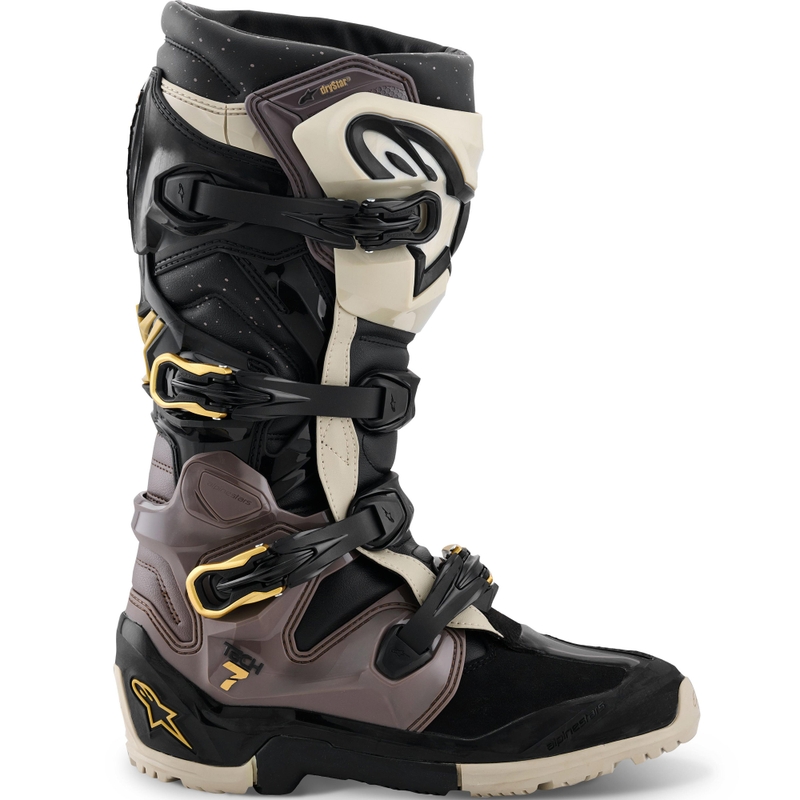 Moto škornji Alpinestars TECH 7 Enduro Drystar črno-temno sivo-zlati