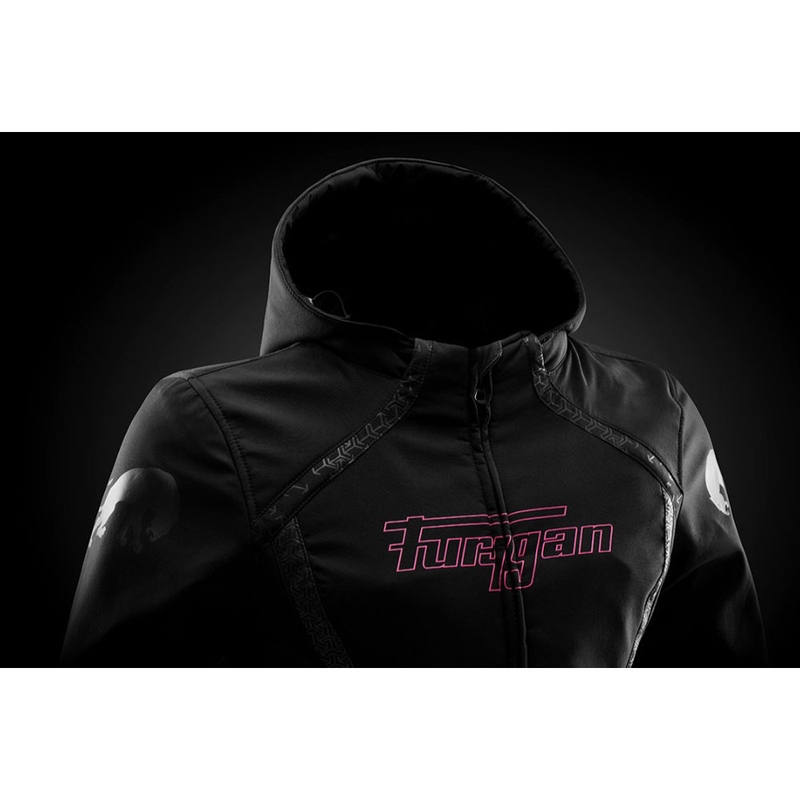 Ženska motoristična jakna Furygan Skye črno-roza