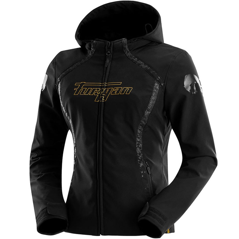 Ženska motoristična jakna Furygan Skye črno-zlata
