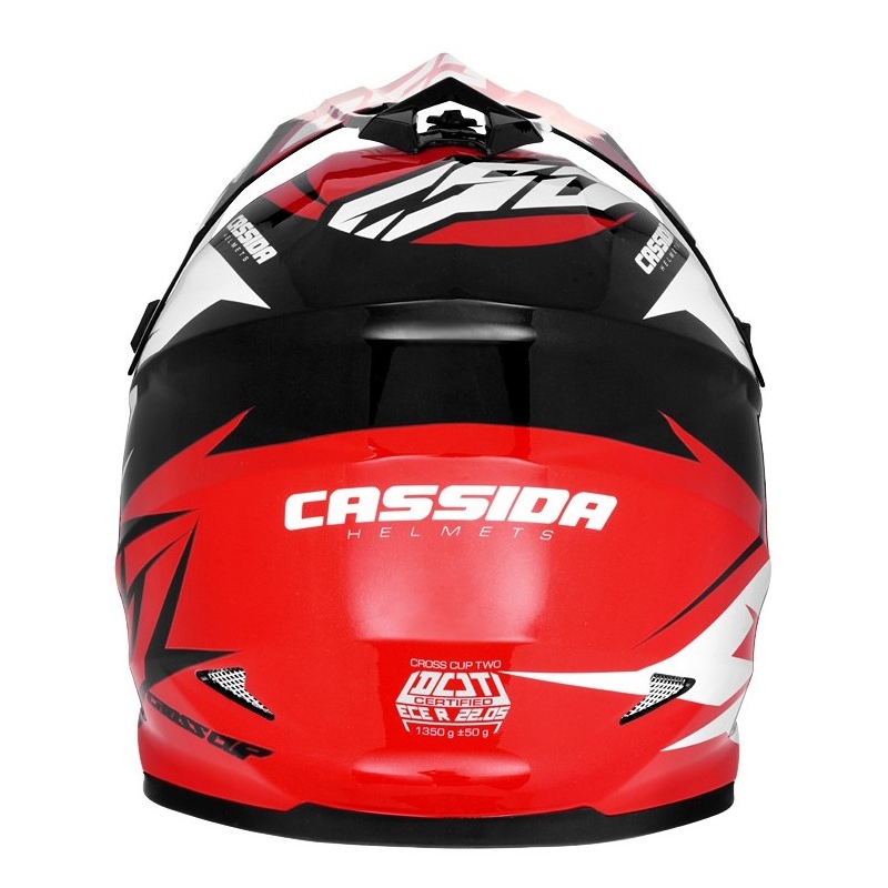 Cassida Cross Cup Two motokros čelada črno-bela-rdeča