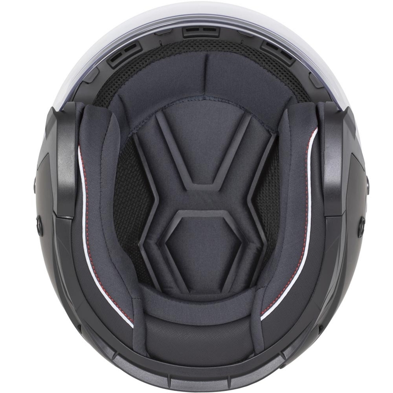 Cassida Reflex 2.0 varnostna odprta motoristična čelada mat črno-sivo-odsevno srebrna