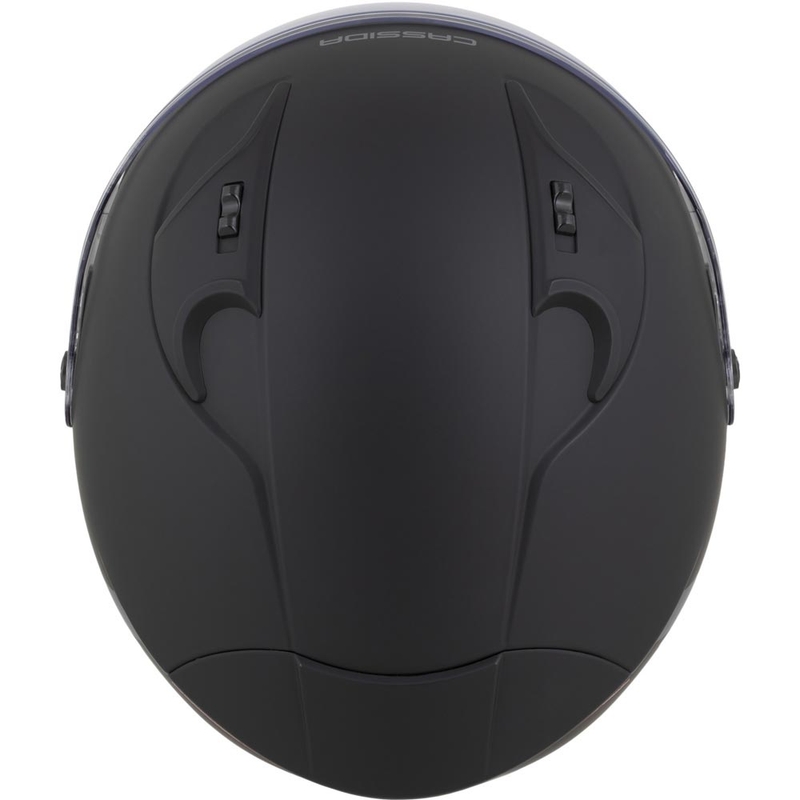 Cassida Reflex 2.0 varnostna odprta motoristična čelada mat črno-sivo-odsevno srebrna