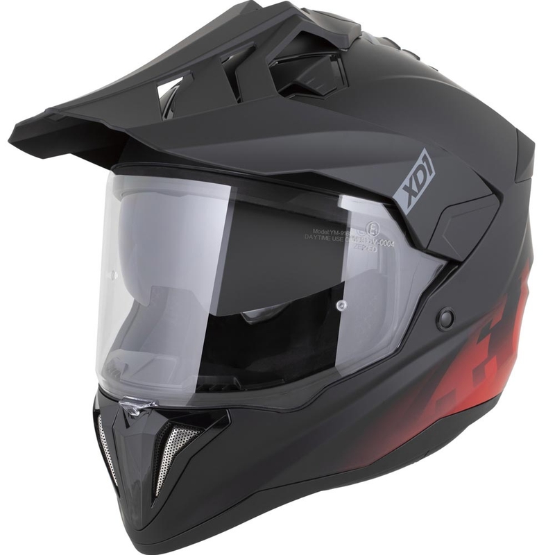 Enduro motoristična čelada ZED XD1 mat črno-rdeča