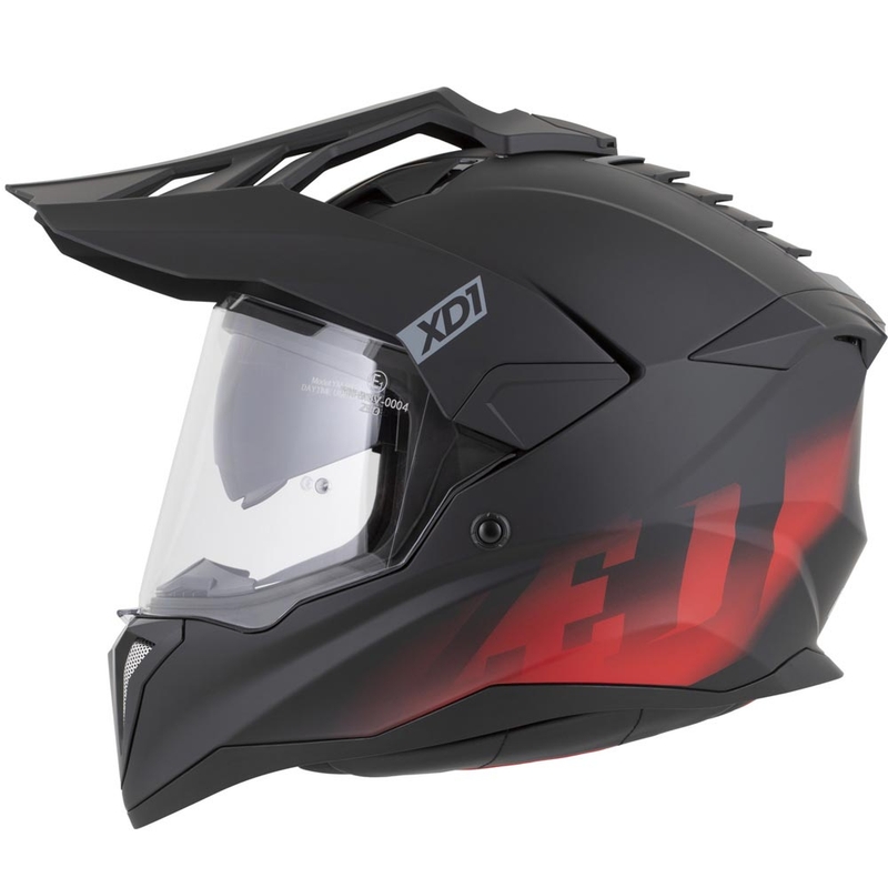 Enduro motoristična čelada ZED XD1 mat črno-rdeča
