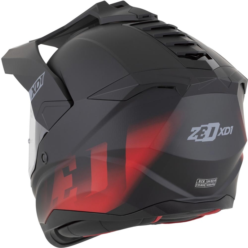 Enduro motoristična čelada ZED XD1 mat črno-rdeča
