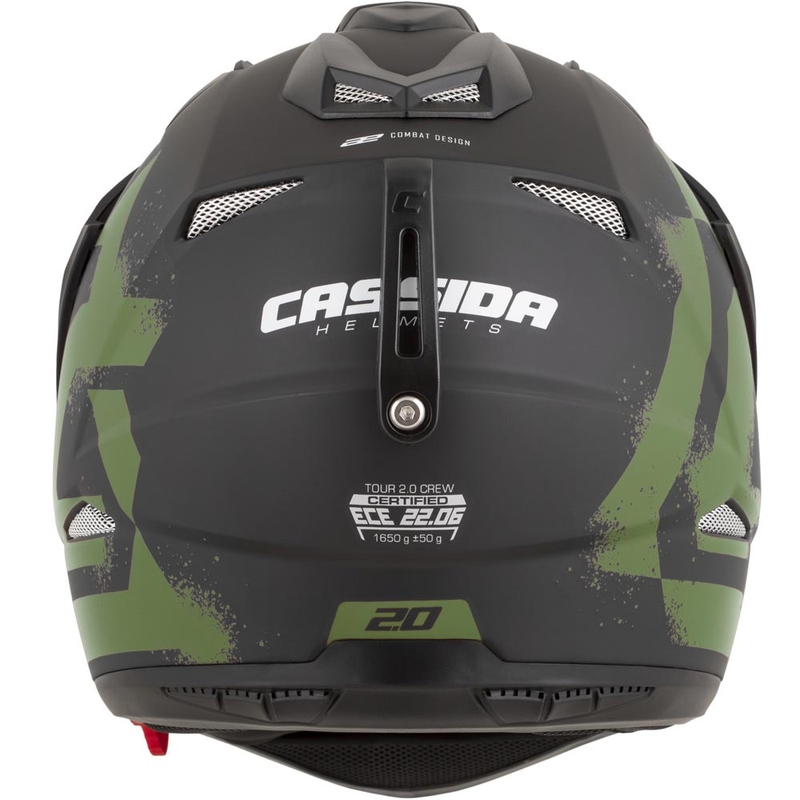 Enduro motoristična čelada Cassida Tour 2.0 Crew mat črno-temno zelena