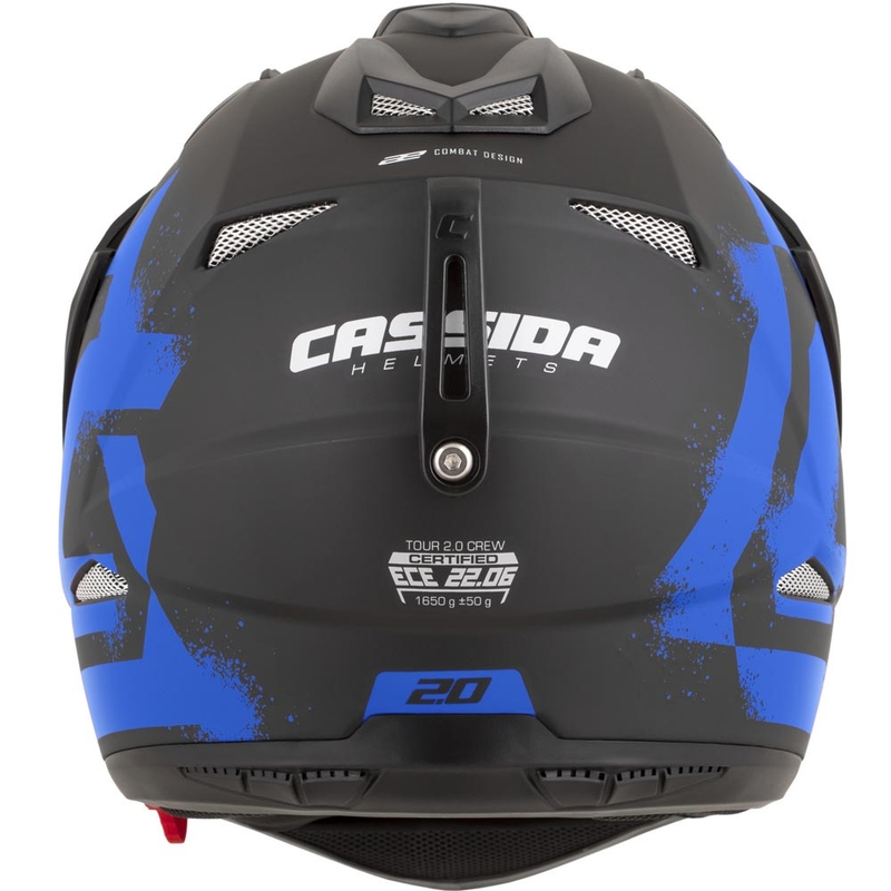 Enduro motoristična čelada Cassida Tour 2.0 Crew mat črno-modra