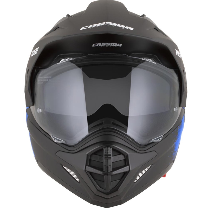 Enduro motoristična čelada Cassida Tour 2.0 Crew mat črno-modra