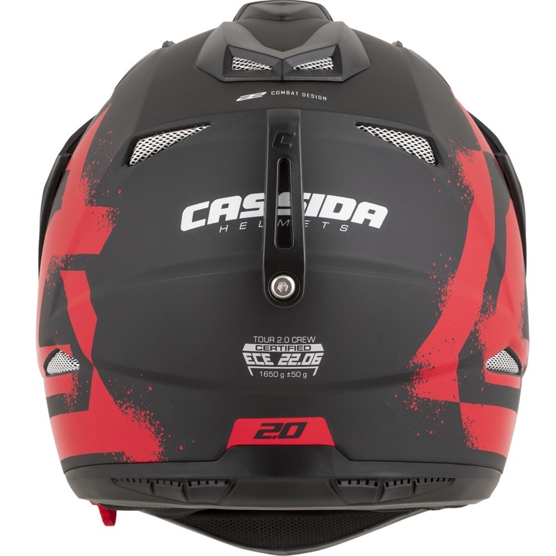 Enduro motoristična čelada Cassida Tour 2.0 Crew mat črno-rdeča