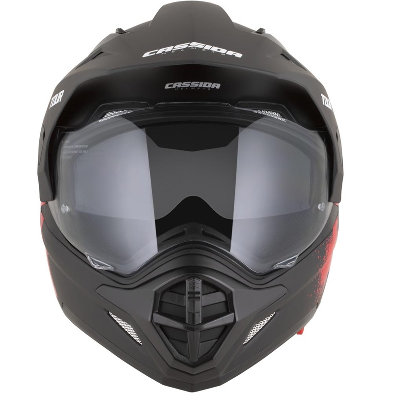 Enduro motoristična čelada Cassida Tour 2.0 Crew mat črno-rdeča