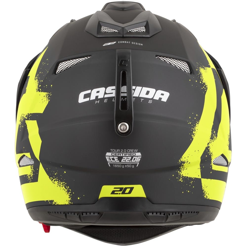 Enduro motoristična čelada Cassida Tour 2.0 Crew mat črno-fluo rumena
