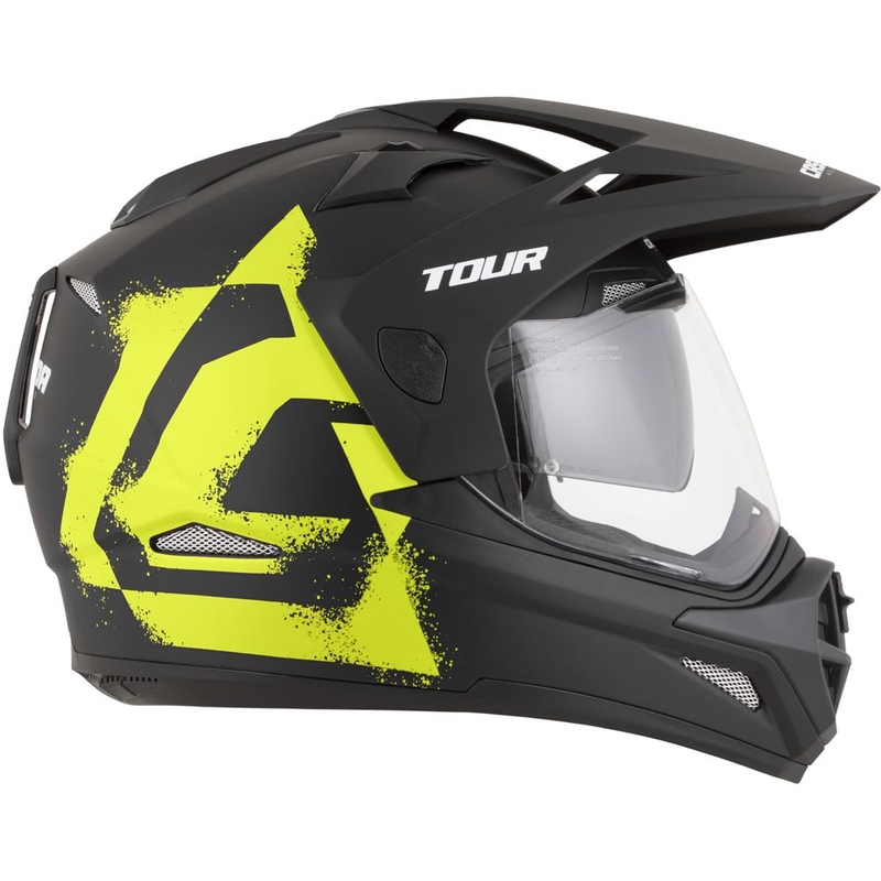Enduro motoristična čelada Cassida Tour 2.0 Crew mat črno-fluo rumena