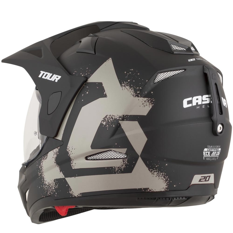 Enduro motoristična čelada Cassida Tour 2.0 Crew mat črno-peščena