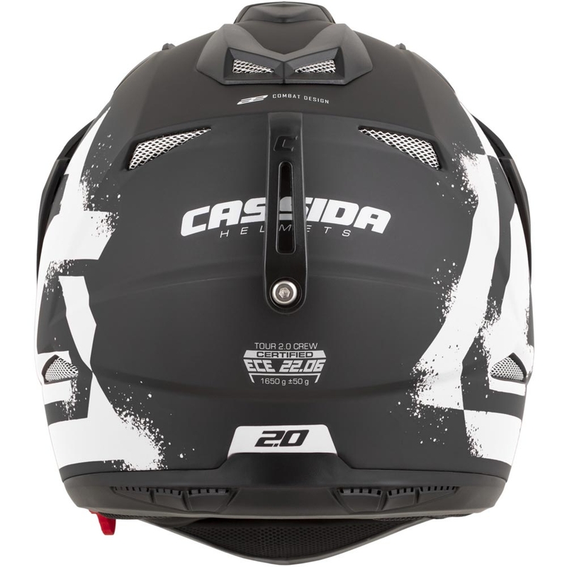 Enduro motoristična čelada Cassida Tour 2.0 Crew mat črno-bela