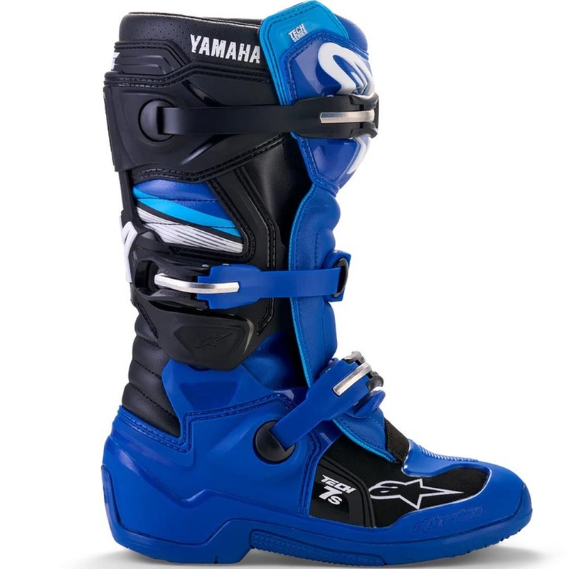 Otroški motokros škornji Alpinestars TECH 7 S YAMAHA modro-belo-črna kolekcija