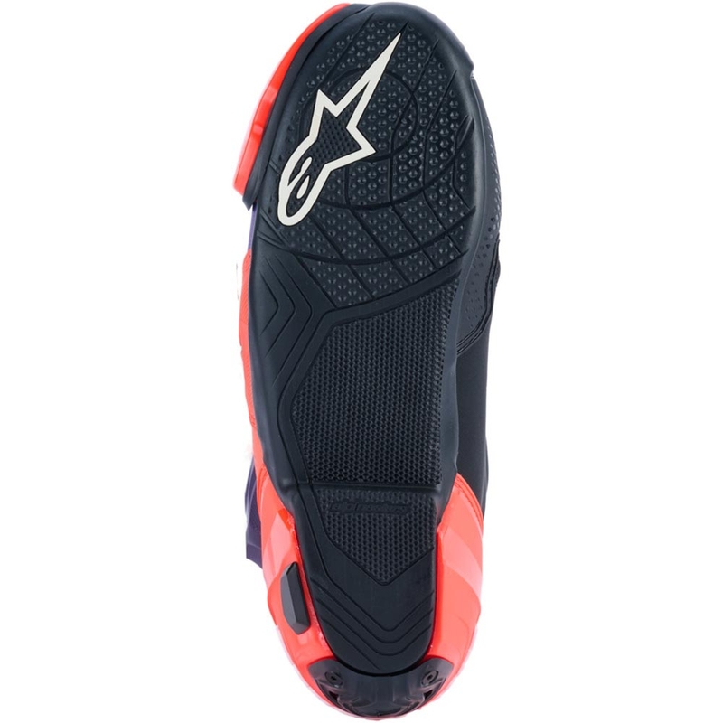 Moto škornji Alpinestars Supertech R Vented Flyte omejena izdaja Jorge Martin vijolično-rdeče-črni