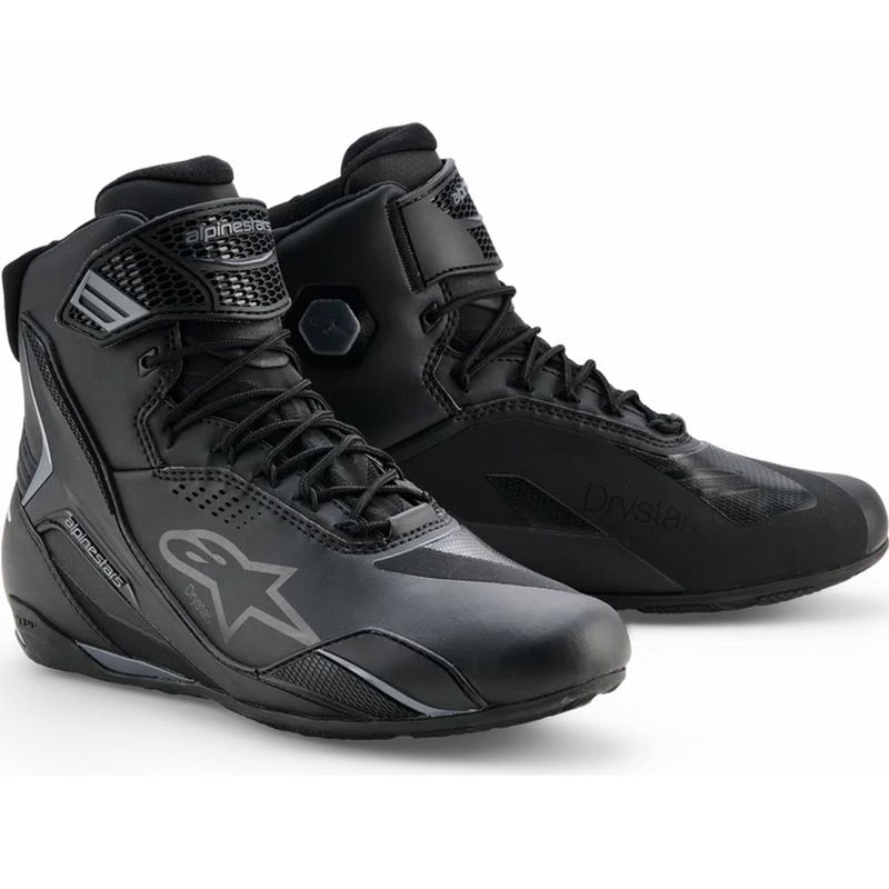 Moto škornji Alpinestars Faster-4 Drystar črno-temno sivi