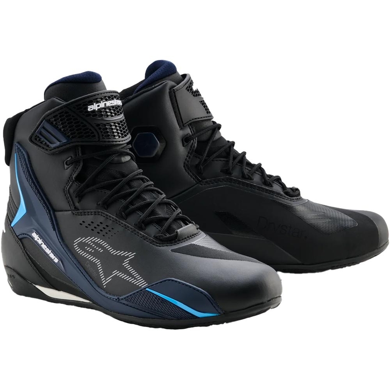 Moto škornji Alpinestars Faster-4 Drystar črno-modro-beli