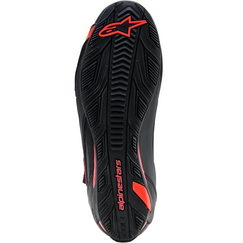 Moto škornji Alpinestars Faster-4 Drystar črno-fluo rdeči