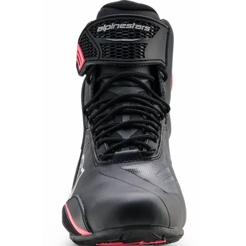 Ženski motoristični škornji Alpinestars Stella Faster-4 Drystar črno-sivo-rdeči