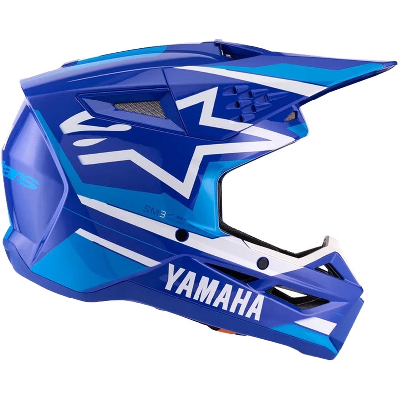 Motokros čelada Alpinestars S-M3 YAMAHA modro-bela kolekcija