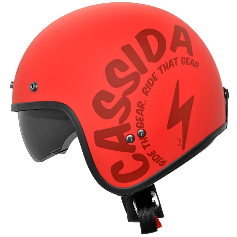 Cassida Oxygen Gear rdeče-črna odprta motoristična čelada