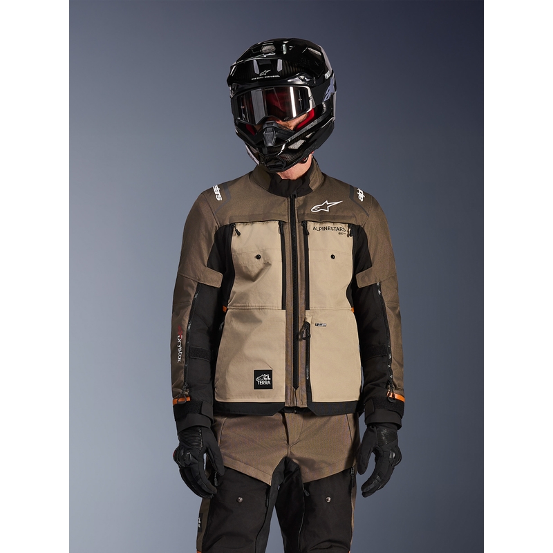 Moto jakna Alpinestars Cusco Drystar rjavo-črna