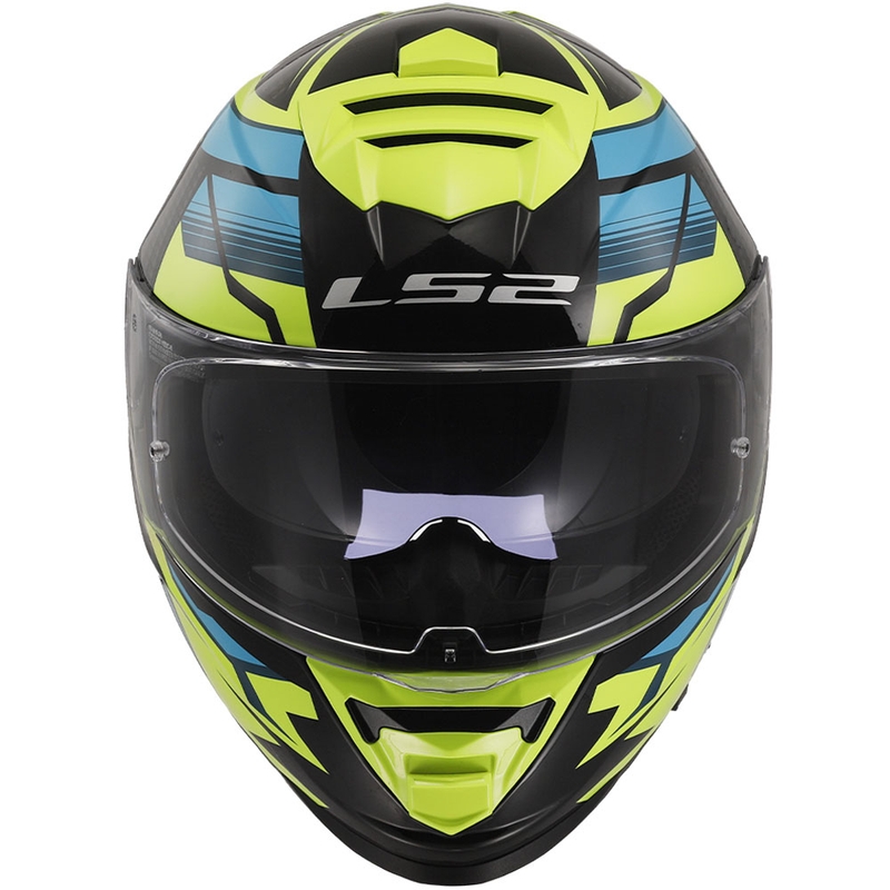 LS2 FF800 Storm II Tracker črno-rumena integralna motoristična čelada