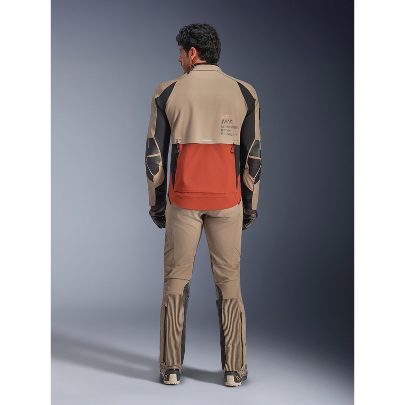 Moto jakna Alpinestars AMT-8 Stretch Drystar XF rjavo-oranžno-črna