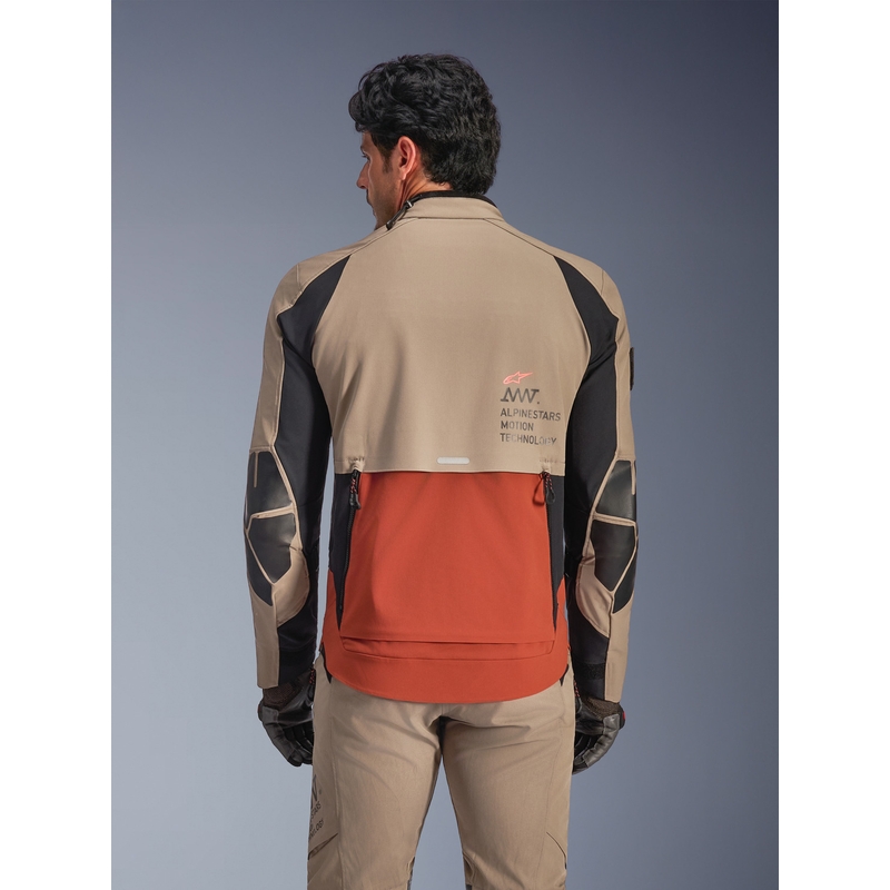 Moto jakna Alpinestars AMT-8 Stretch Drystar XF rjavo-oranžno-črna