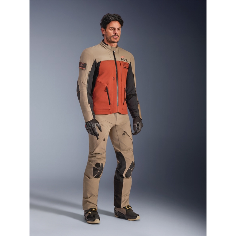 Moto jakna Alpinestars AMT-8 Stretch Drystar XF rjavo-oranžno-črna