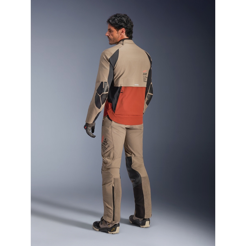 Moto jakna Alpinestars AMT-8 Stretch Drystar XF rjavo-oranžno-črna