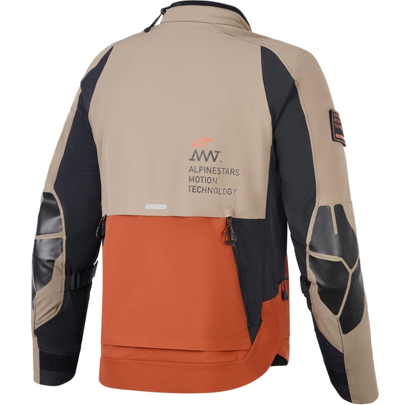 Moto jakna Alpinestars AMT-8 Stretch Drystar XF rjavo-oranžno-črna