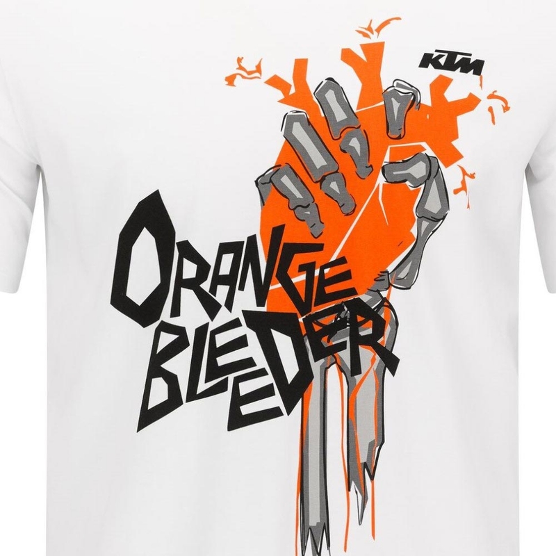 Majica KTM Orange Bleeder bela
