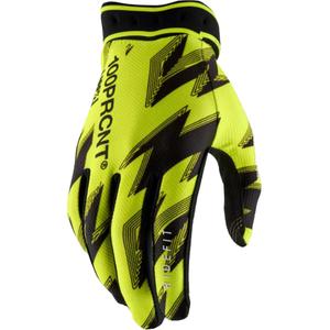 Motokros rokavice 100% Ridefit fluo rumeno-črne