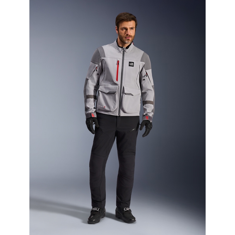 Moto jakna Alpinestars Maxdura Drystar XF svetlo siva-temno siva