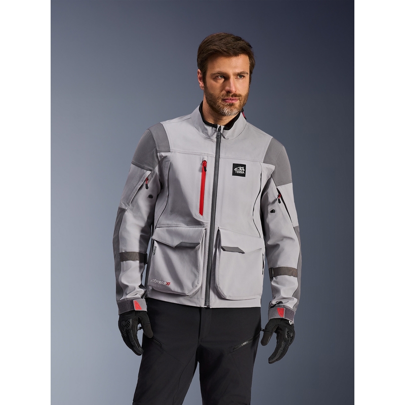Moto jakna Alpinestars Maxdura Drystar XF svetlo siva-temno siva