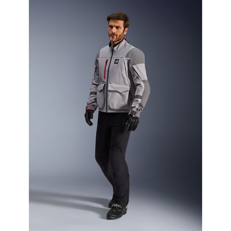 Moto jakna Alpinestars Maxdura Drystar XF svetlo siva-temno siva