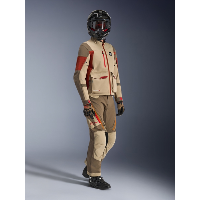 Moto jakna Alpinestars Maxdura Drystar XF rjavo-oranžna