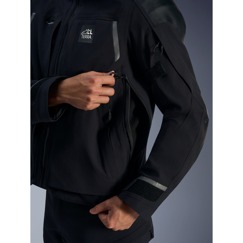 Moto jakna Alpinestars Andes PRO Drystar XF črno-temno siva