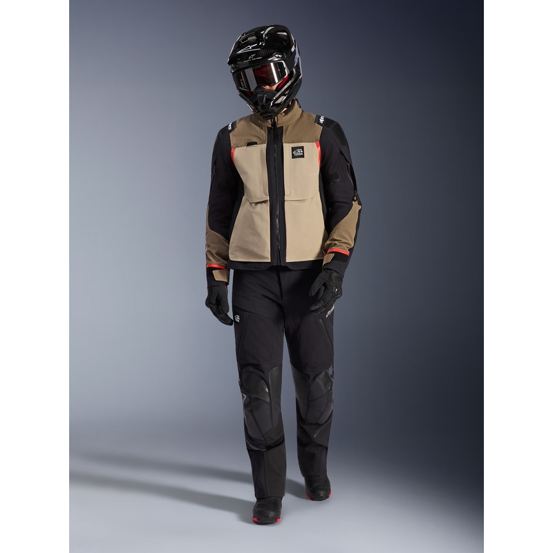 Moto jakna Alpinestars Andes PRO Drystar XF rjavo-črno-oranžna