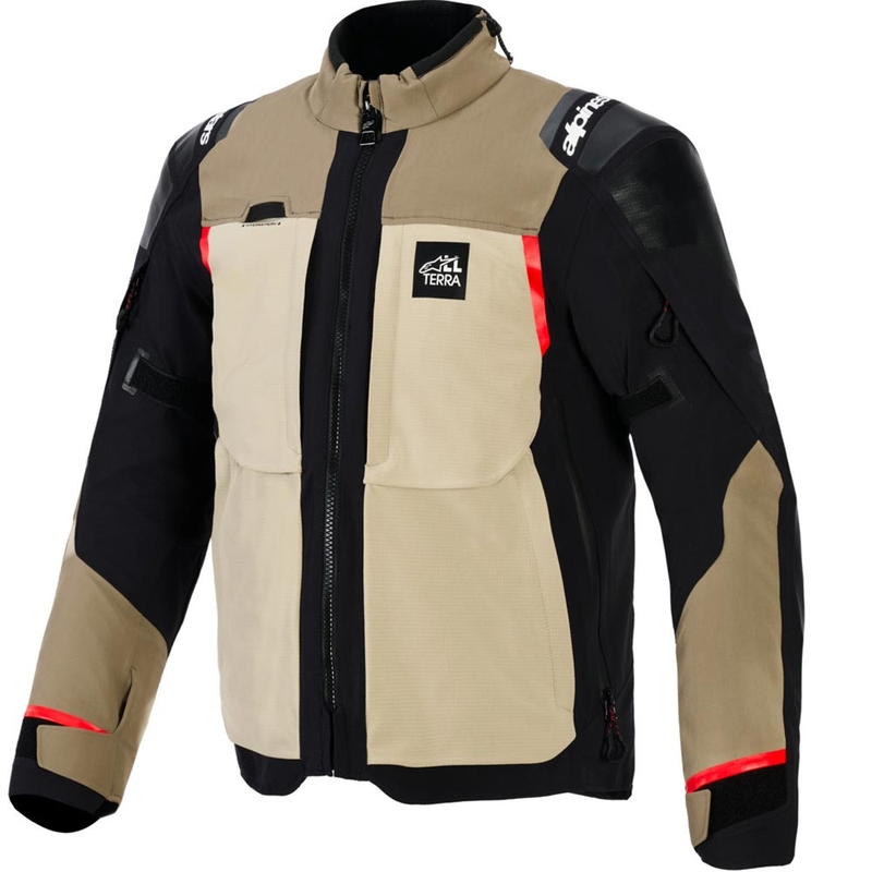 Moto jakna Alpinestars Andes PRO Drystar XF rjavo-črno-oranžna